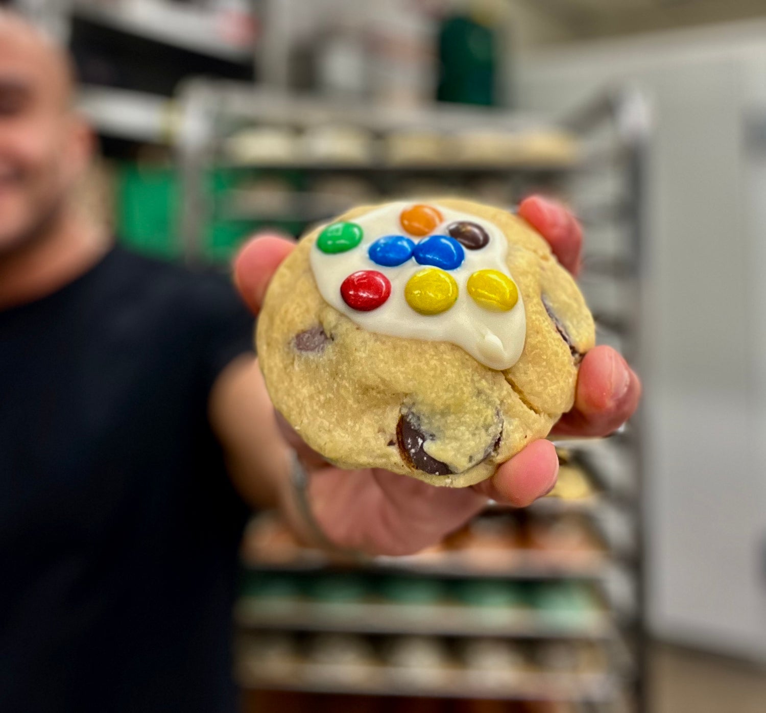 Choco Chip Cookie weiße Schokolade m and m's