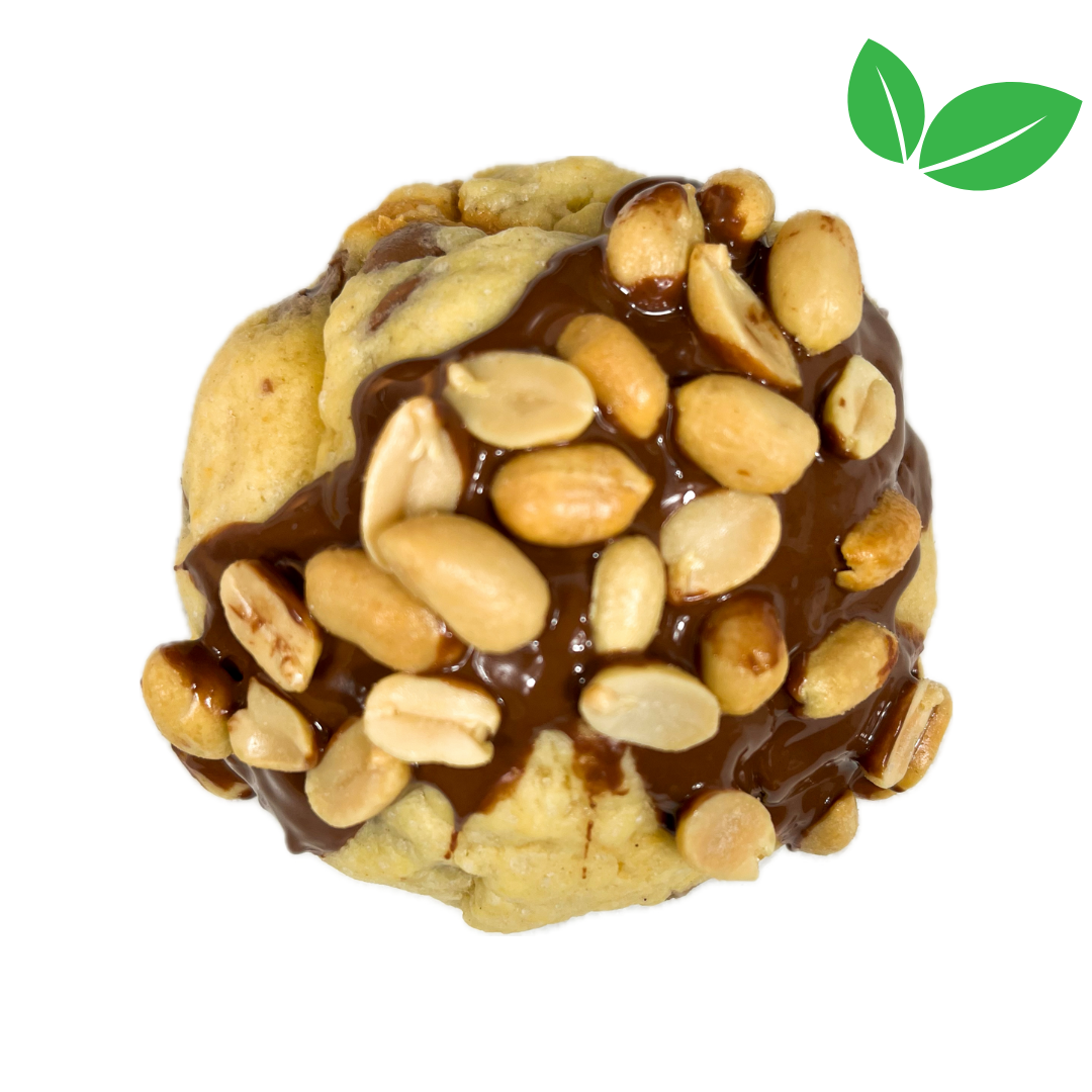 Peanut Butter - 200g veganer Choco Chip Cookie gefüllt mit Erdnussbutter