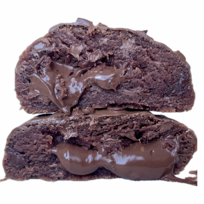 200g Double Chocolate Cookie.
Gefüllt mit Nutella.