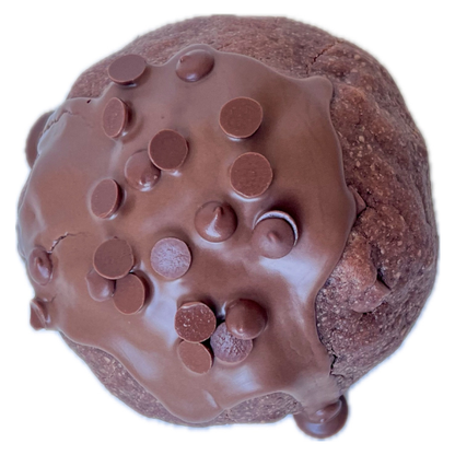 200g Double Chocolate Cookie.
Gefüllt mit Nutella.