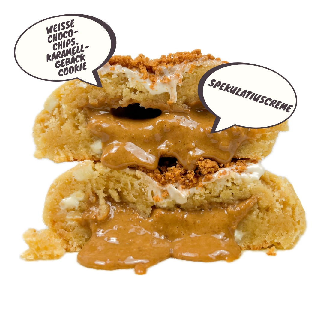 White chocolate biscoff cookie