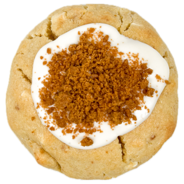 White chocolate biscoff cookie