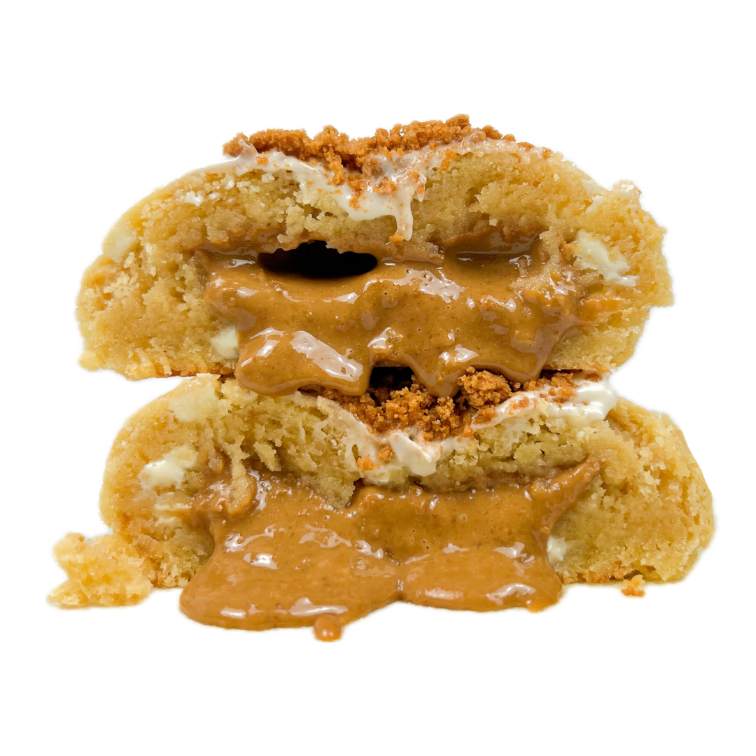 White chocolate biscoff cookie
